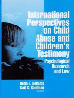 International perspectives on child abuse and children's testimony psychological research and law /