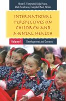 International perspectives on children and mental health