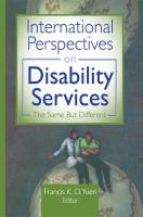 International perspectives on disability services the same but different /