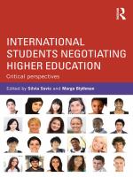 International students negotiating higher education critical perspectives /