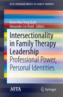 Intersectionality in Family Therapy Leadership Professional Power, Personal Identities /