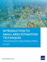 Introduction to small area estimation techniques a practical guide for national statistics offices.