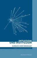 Intuition und Institution Kursbuch Horst Bredekamp /