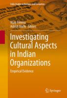 Investigating Cultural Aspects in Indian Organizations Empirical Evidence /