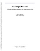 Investing in research a proposal to strengthen the agricultural, food, and environmental system /