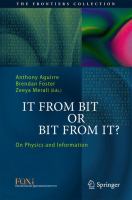 It From Bit or Bit From It? On Physics and Information /