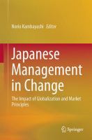 Japanese Management in Change The Impact of Globalization and Market Principles /