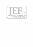 Journal of ethnology and folkloristics JEF.