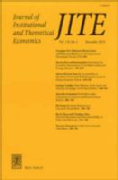 Journal of institutional and theoretical economics JITE = Zeitschrift für die gesamte Staatswissenschaft.