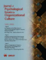 Journal of psychological issues in organizational culture