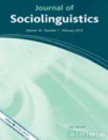 Journal of sociolinguistics