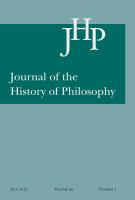 Journal of the history of philosophy