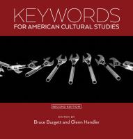 Keywords for American cultural studies