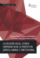 La exclusión social : estudio comparado desde la perspectiva jurídica laboral y constitucional /