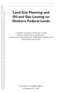 Land use planning and oil and gas leasing on onshore federal lands