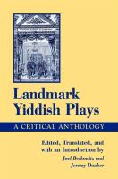 Landmark Yiddish plays a critical anthology /