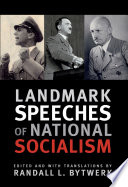 Landmark speeches of National Socialism /