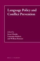 Language policy and conflict prevention