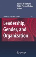 Leadership, gender, and organization