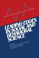 Leading edges in social and behavioral science /