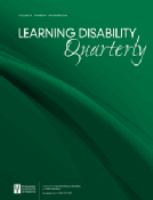Learning disability quarterly journal of the Division for Children with Learning Disabilities.