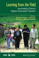 Learning from the field innovating China's higher education system /