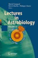 Lectures in Astrobiology Volume II /