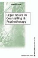 Legal issues in counselling & psychotherapy