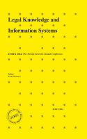 Legal knowledge and information systems JURIX 2014, the twenty-seventh annual conference /
