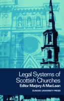 Legal systems of Scottish churches /