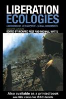 Liberation ecologies environment, development, social movements /