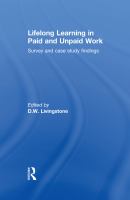 Lifelong learning in paid and unpaid work survey and case study findings /