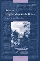 Listening to early modern Catholicism perspectives from musicology /