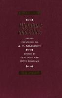 Literature and ethics essays presented to A.E. Malloch /