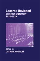 Locarno revisited European diplomacy, 1920-1929 /