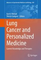 Lung Cancer and Personalized Medicine Current Knowledge and Therapies /
