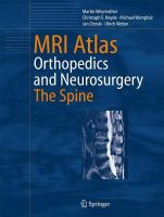 MRI atlas orthopedics and neurosurgery : the spine /