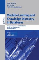 Machine Learning and Knowledge Discovery in Databases European Conference, ECML PKDD 2012, Bristol, UK, September 24-28, 2012. Proceedings, Part II /