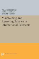 Maintaining and restoring balance in international payments