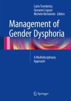 Management of Gender Dysphoria A Multidisciplinary Approach /