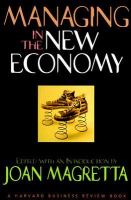 Managing in the new economy