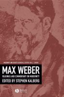 Max Weber readings and commentary on modernity /