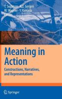 Meaning in action constructions, narratives, and representations /