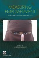 Measuring empowerment cross-disciplinary perspectives /