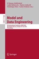 Model and Data Engineering 8th International Conference, MEDI 2018, Marrakesh, Morocco, October 24–26, 2018, Proceedings /