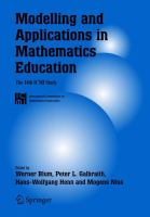 Modelling and applications in mathematics education the 14th ICMI study /