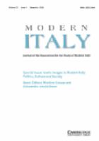 Modern Italy journal of the Association for the Study of Modern Italy.