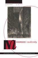 Modernism/modernity