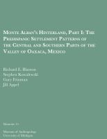 Monte Alban's Hinterland, The Prehispanic settlement patterns of the central and southern parts of the Valley of Oaxaca, Mexico /