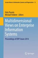 Multidimensional Views on Enterprise Information Systems Proceedings of ERP Future 2014 /